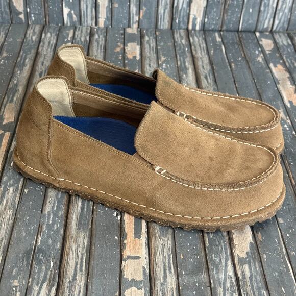 Birkenstock Other - Birkenstock Utti Mens Slip On Moccasin Shoes 9.5 Brown Leather Suede Comfort NEW